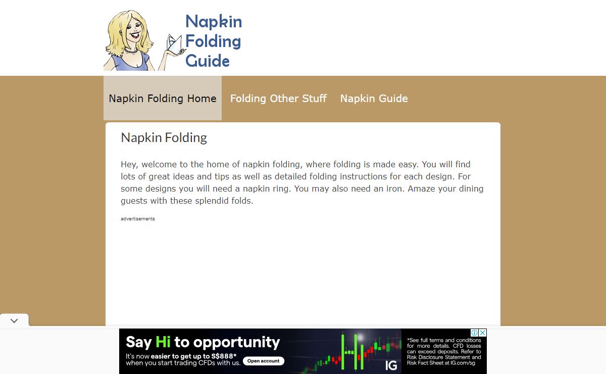 Napkin Folding Instructions: 27 Photographed Napkin Folds
