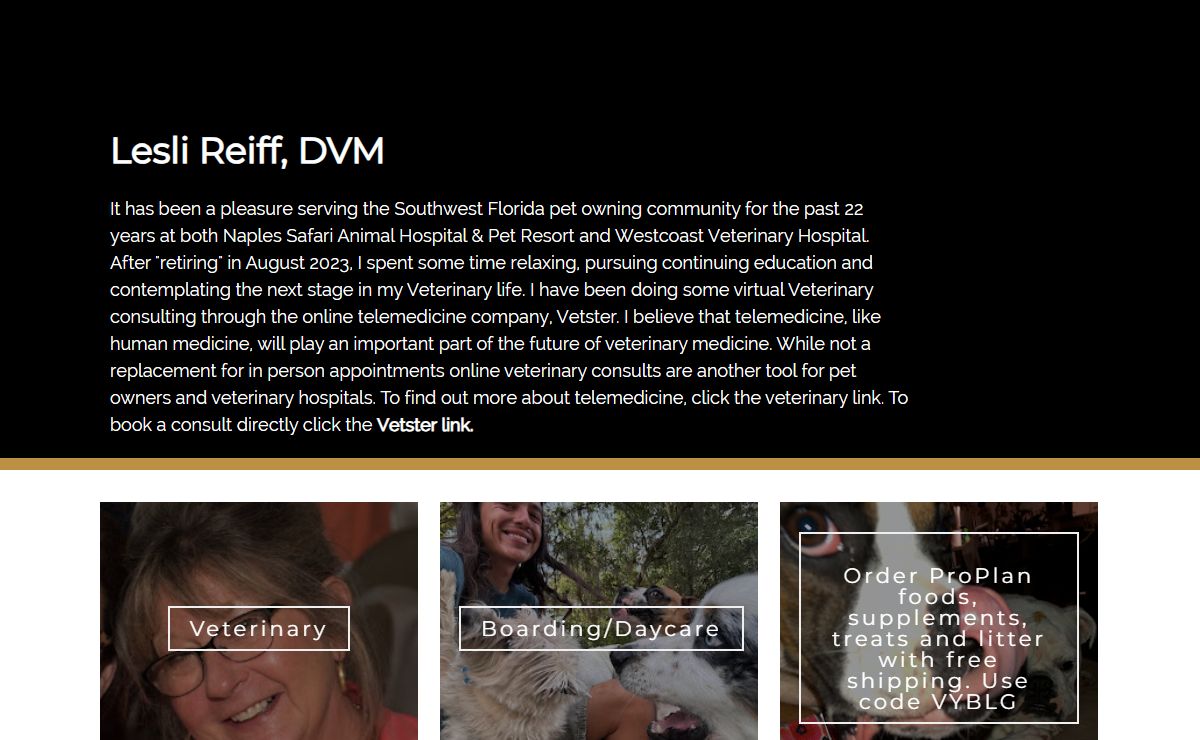 Naples Safari Animal Hospital & Pet Resort Lesli Reiff