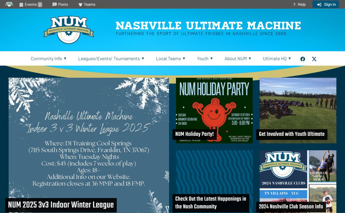 Home - Nashville Ultimate Machine