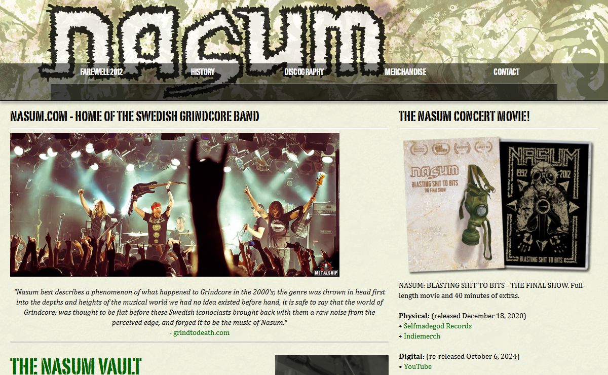 NASUM.COM: Swedish grindcore since 1992