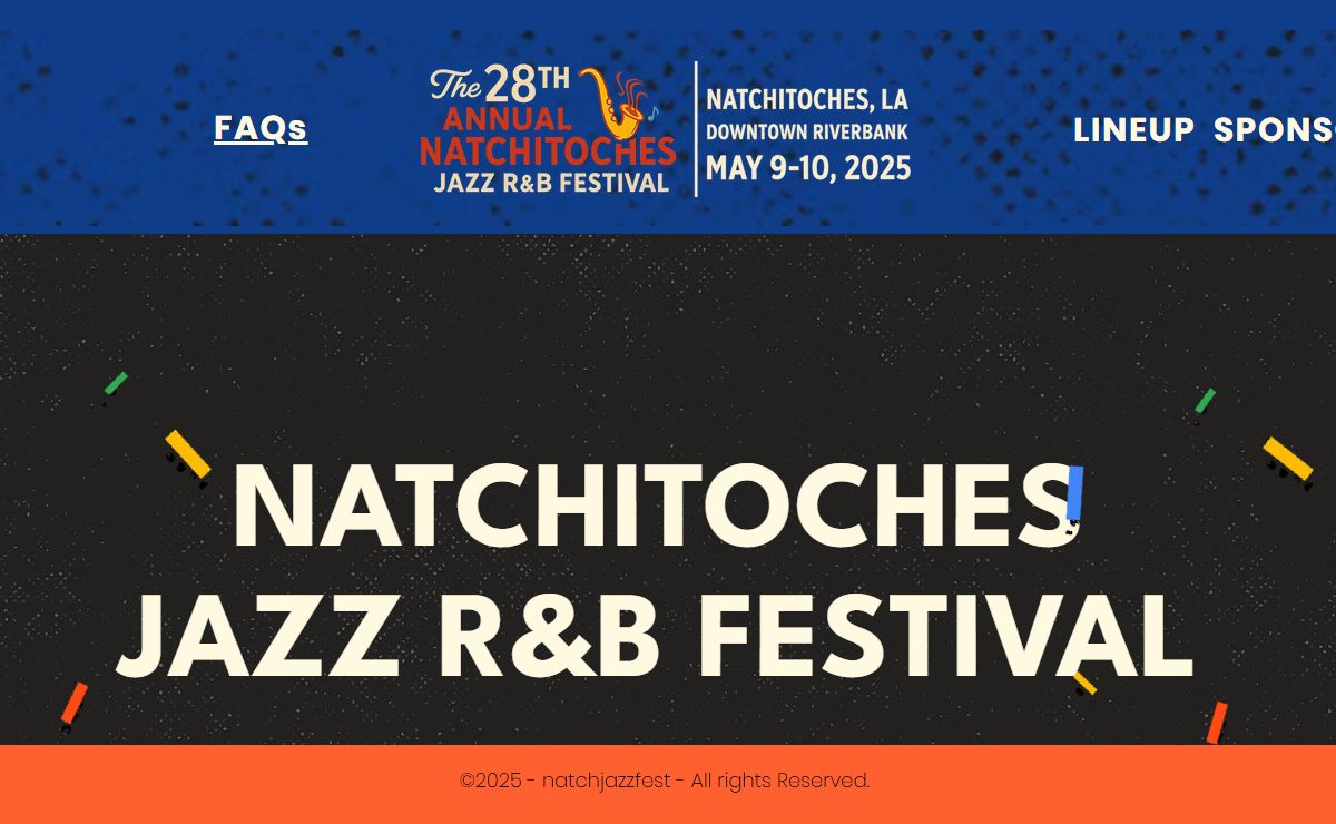 Natchitoches Jazz/R&B Festival 2025 | May 9–10 | Gretchen Wilson & The BAR-KAYS + Many More | Get Tickets