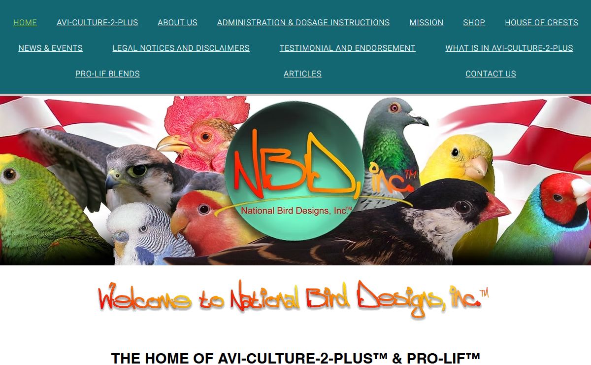 National Bird Design | Avian probiotics | USA