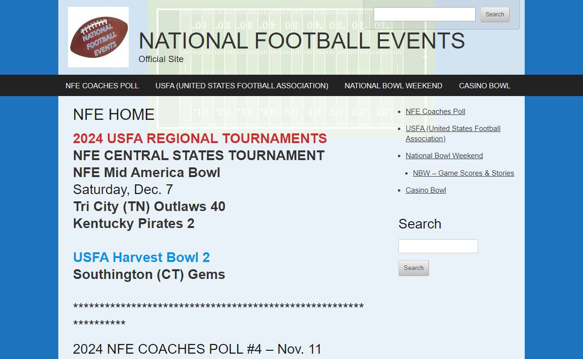 NATIONAL FOOTBALL EVENTS – Official Site