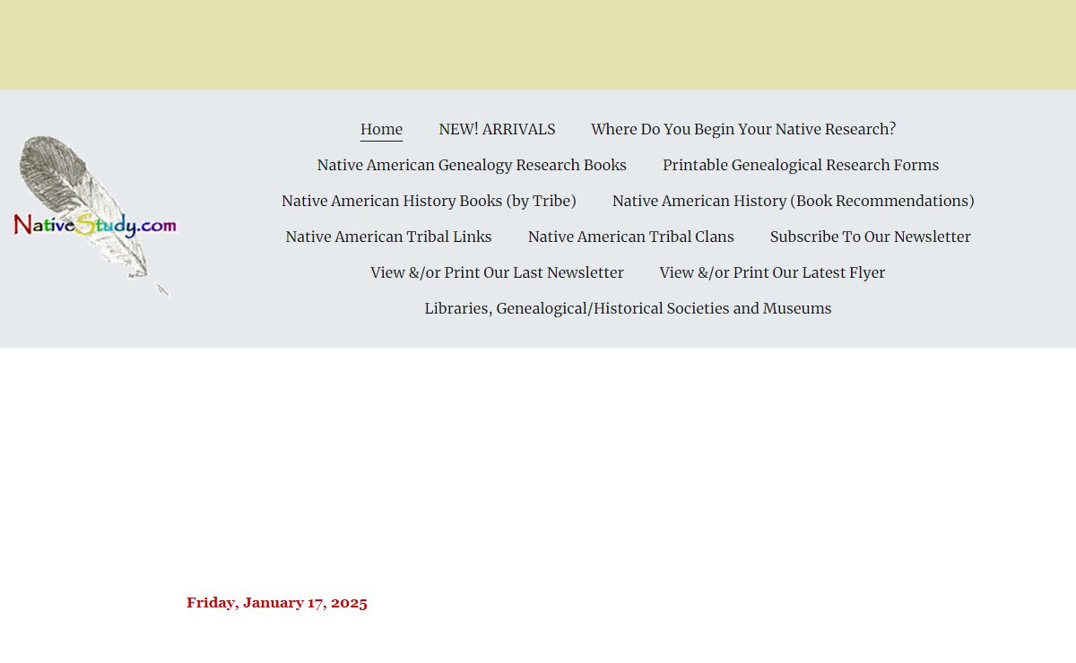 Native American Genealogical Research Books | NativeStudy | NativeStudy.com