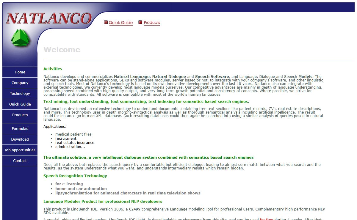 Natlanco: software for Natural Language Modeling, NLP and lipsynchronization