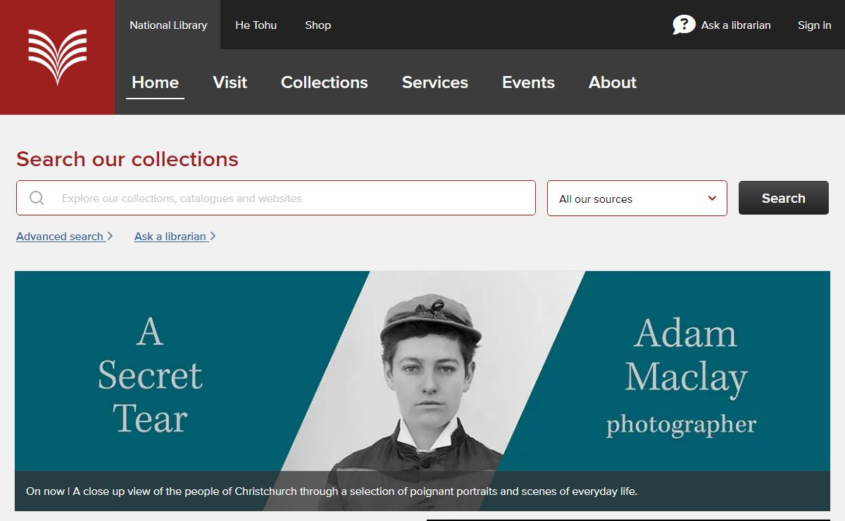 Home | National Library of New Zealand