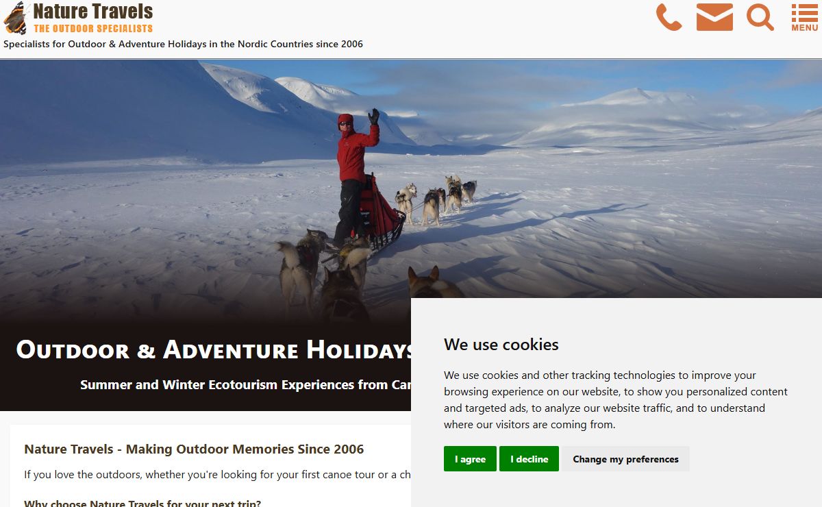 Nature Travels | Adventure Holidays in Sweden, Finland & Norway