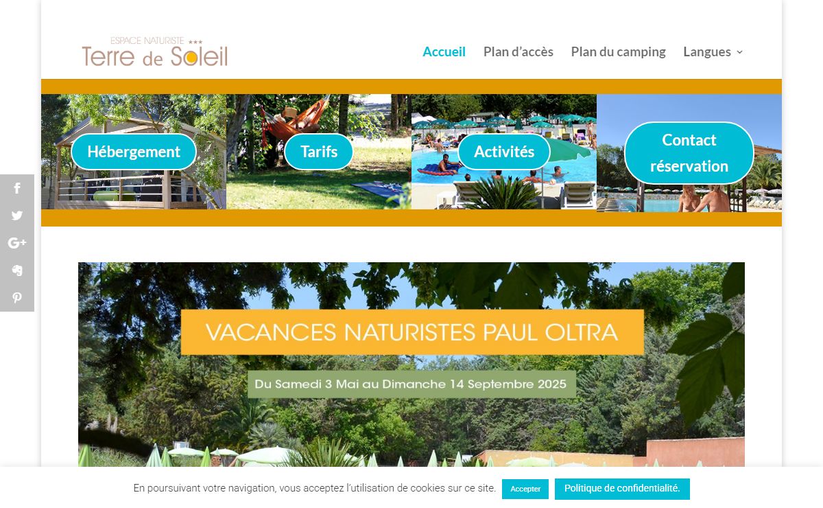 Accueil - camping naturiste TERRE DE SOLEIL herault