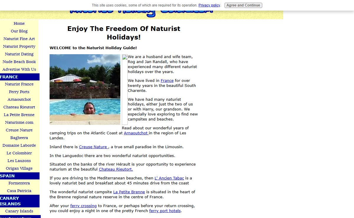 Naturist Holidays, Your Guide To Resorts, Campsites And Beaches