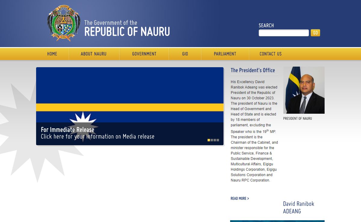 The Government of the Republic of Nauru - The Government of the Republic of Nauru