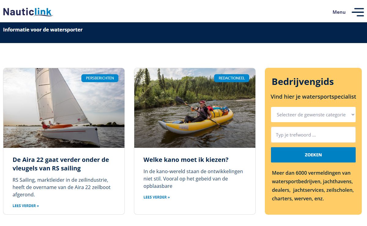Nauticlink | Vind alle informatie die je als watersporter nodig hebt!