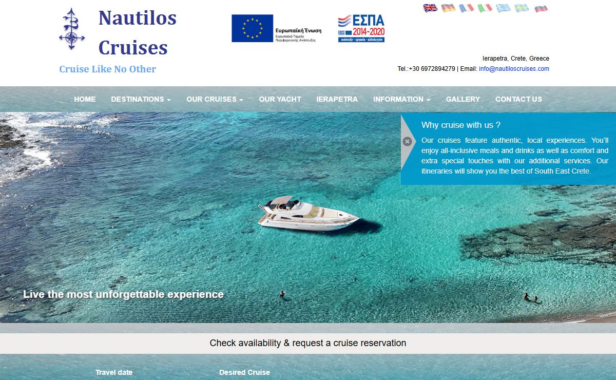 ▷ NAUTILOS CRUISES - CHRISSI ISLAND Exceptional One Day Cruises and boat trips| Day tour to Chrissi island