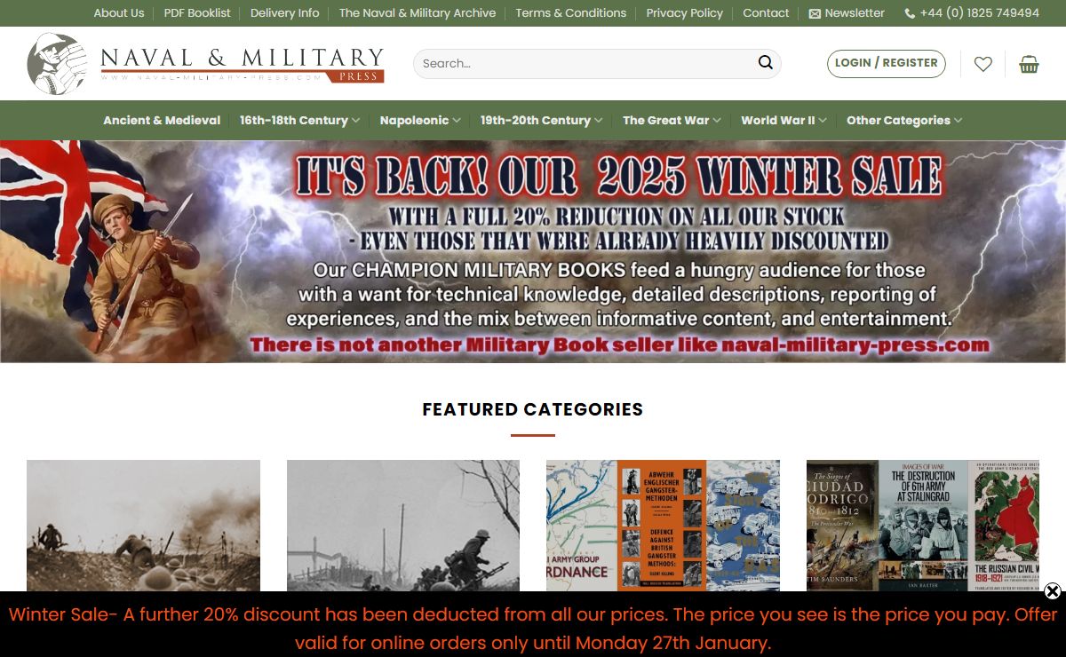 Naval & Military Press, Military History, WWI & World War II Books