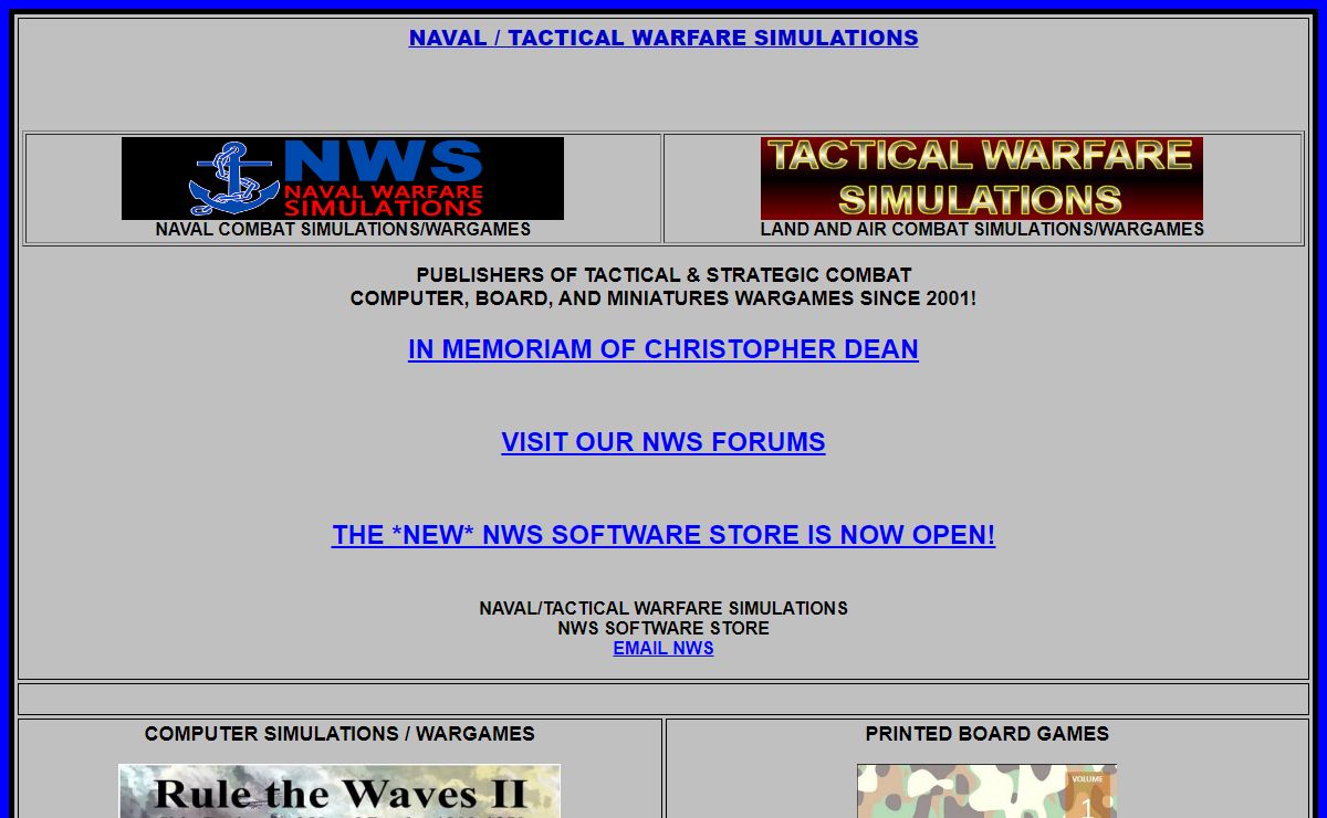 NWS - NAVAL WARFARE SIMULATIONS