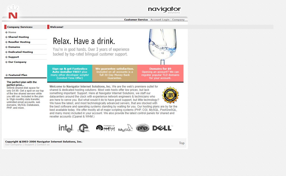 Navigator Internet Solutions, Inc. | Shared Hosting Services