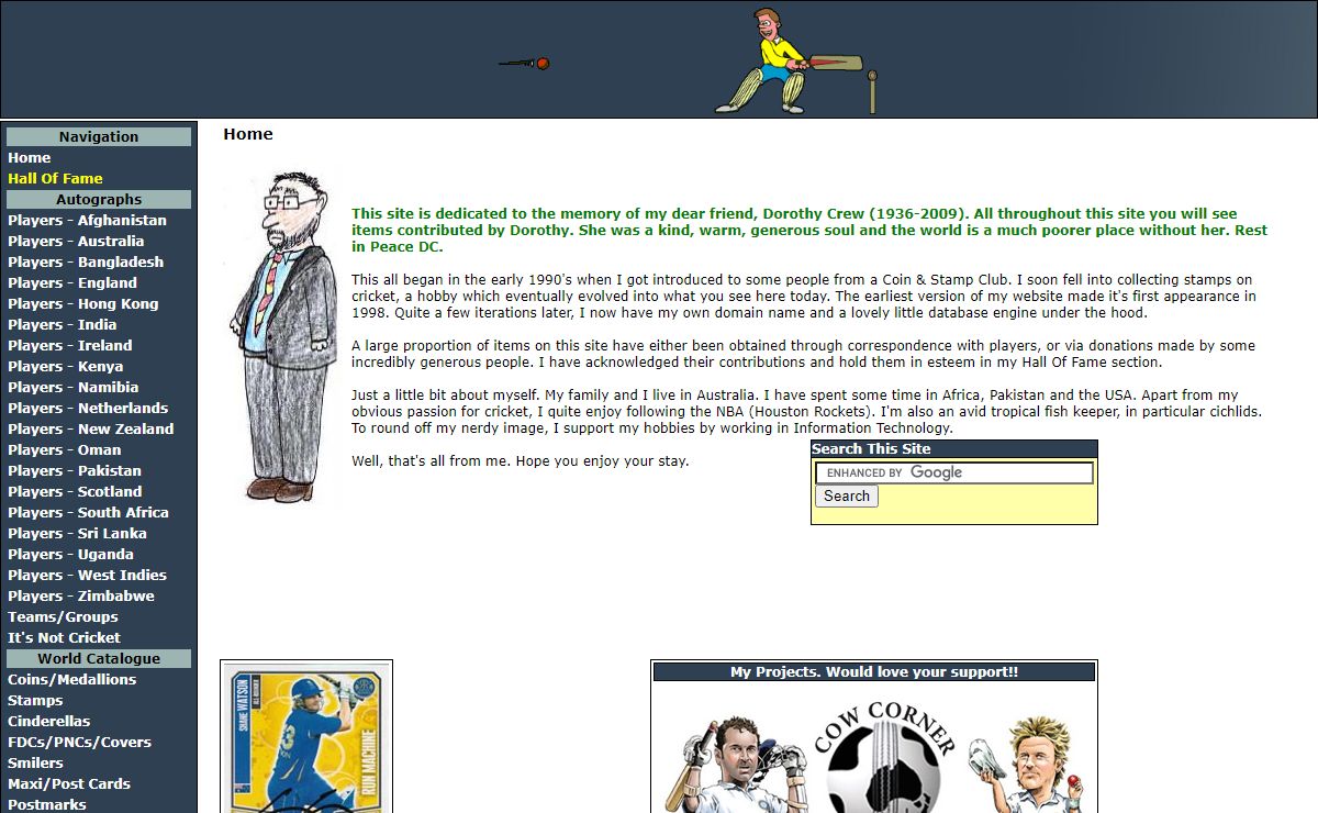 NAZIM'S CRICKET PAGE