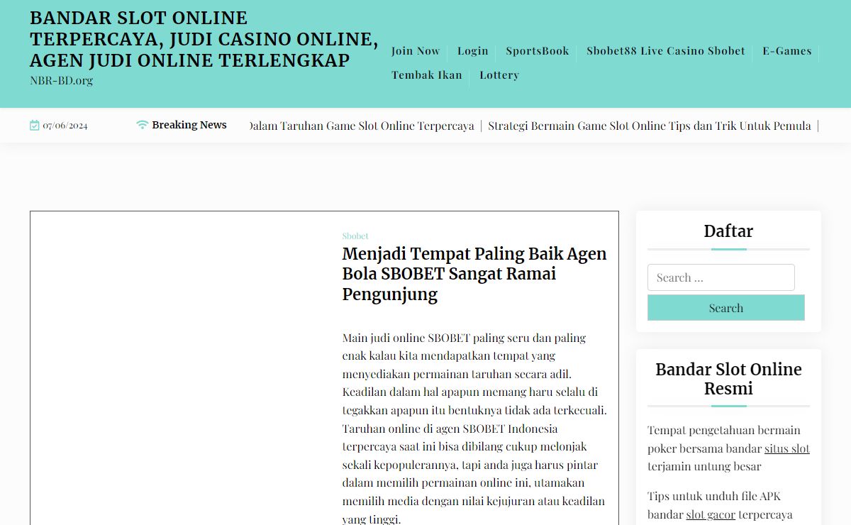 Bandar Slot Online Terpercaya, Judi Casino Online, Agen Judi Online Terlengkap - NBR-BD.org