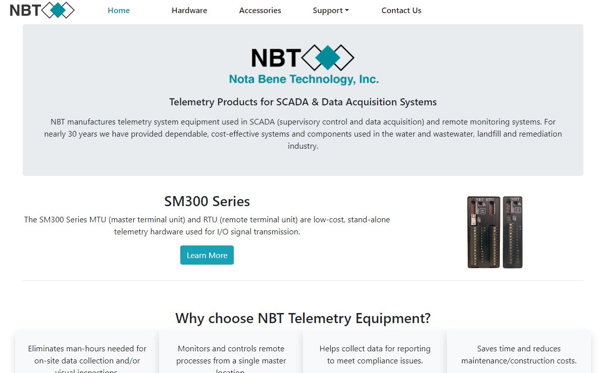 * NBT Telemetry Equipment, SCADA Systems, Data Acquisition Specialists,Telemetry Hardware, Data Acquisition and SCADA Software