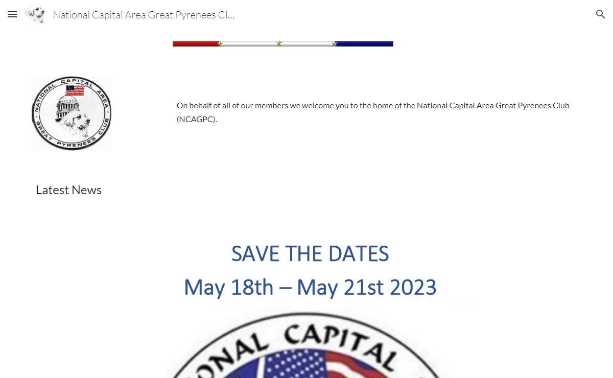 National Capital Area Great Pyrenees Club, Inc.