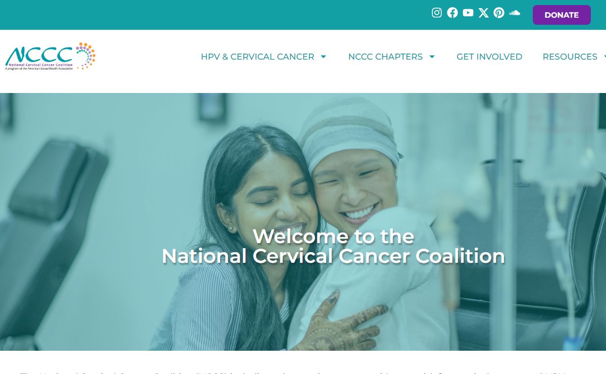 NCCC – NCCC is a nonprofit providing in information and support for people and their families experiencing cervical cancer or HPV disease.