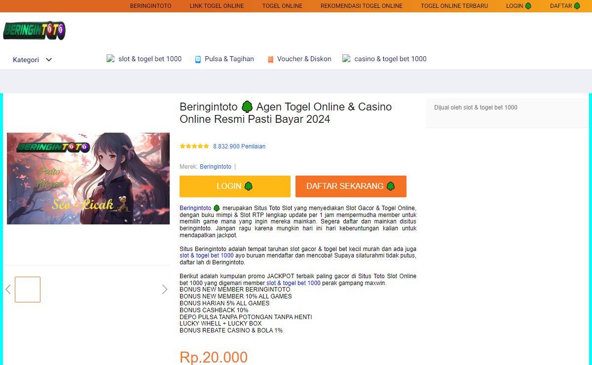 Beringintoto 🌳 Agen Togel Online & Casino Online Resmi Pasti Bayar 2024
