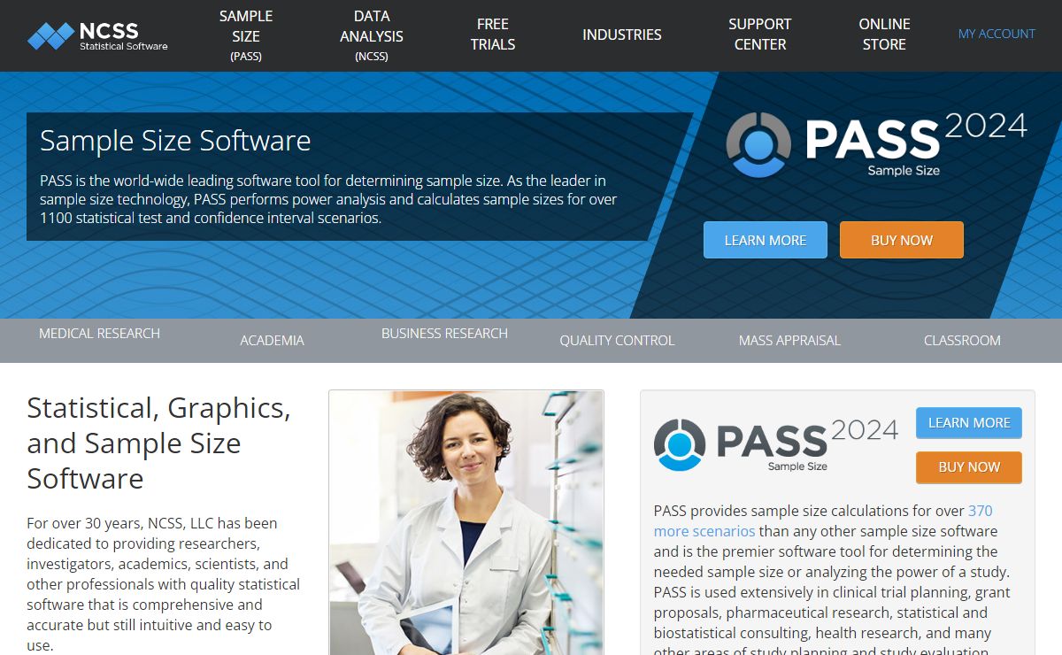 Statistical Software | Sample Size Software | NCSS