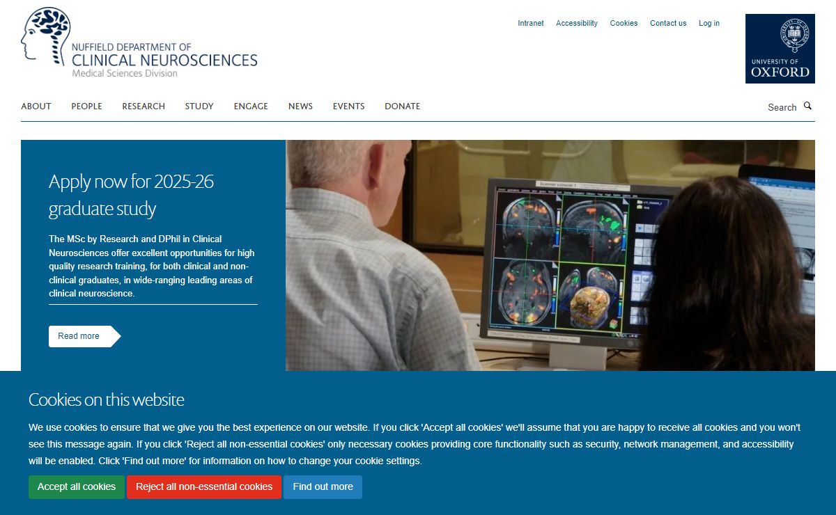 Homepage — Nuffield Department of Clinical Neurosciences