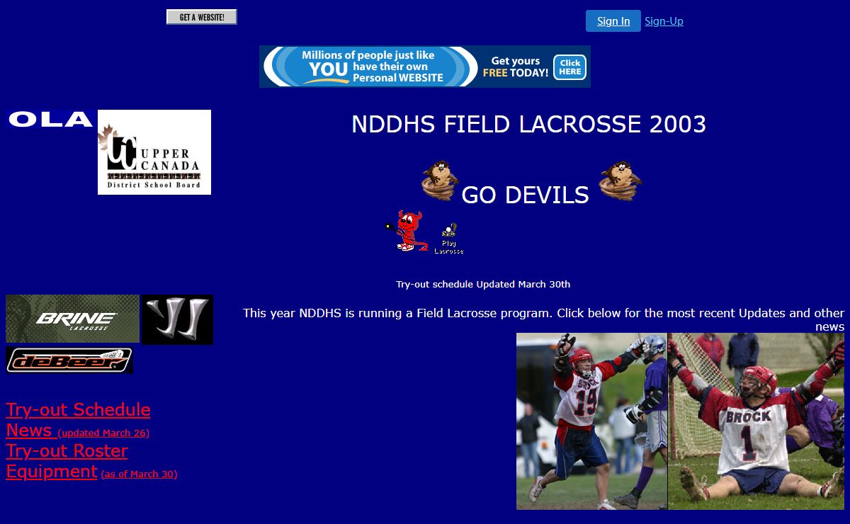 NDDHS Field Lacrosse 2003