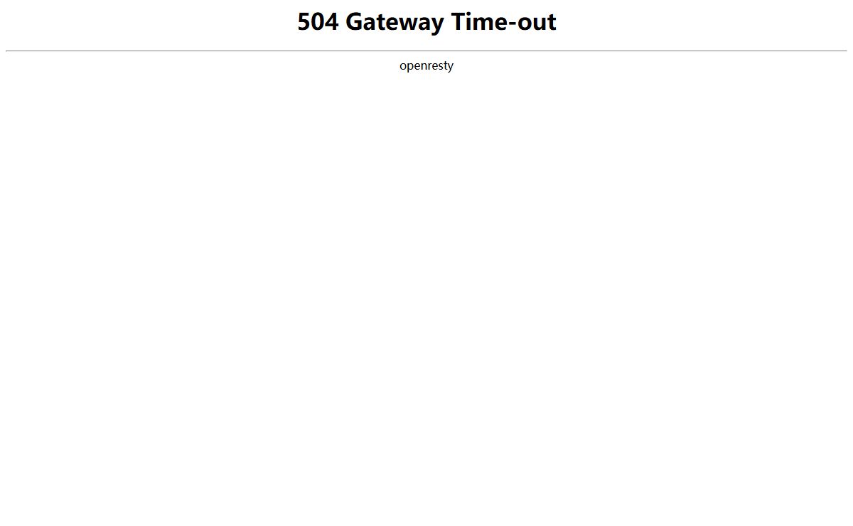 504 Gateway Time-out