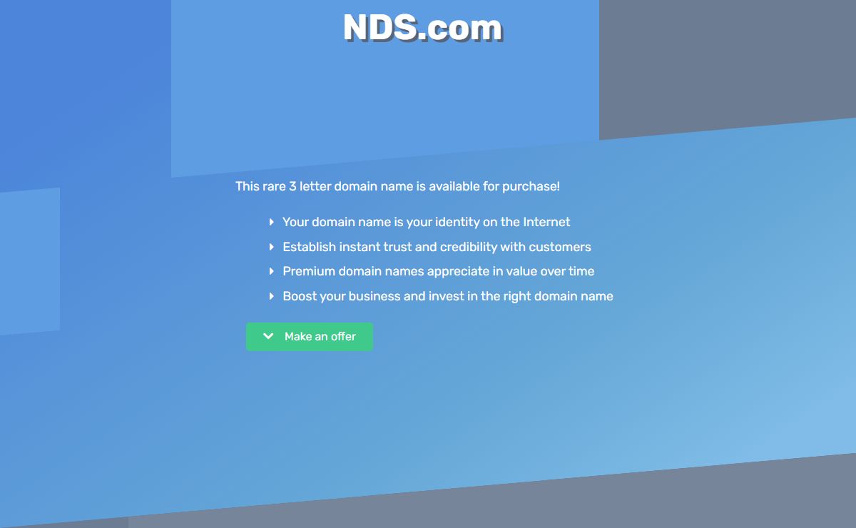 NDS.com domain name is for sale. Inquire now.
