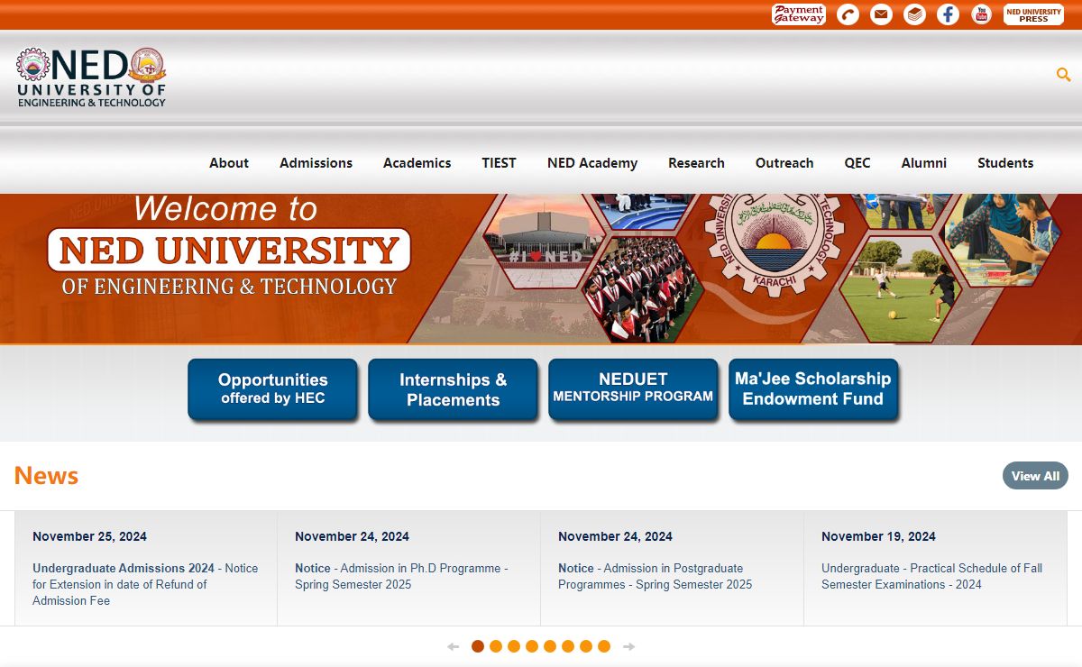 Home | NED University of Engineering & Technology