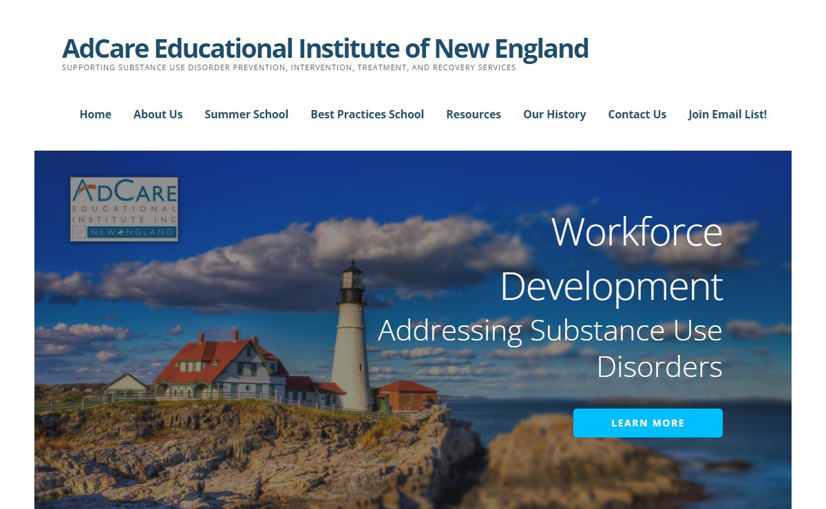 AdCare Educational Institute of New England – Supporting Substance Use Disorder Prevention, Intervention, Treatment, and Recovery Services