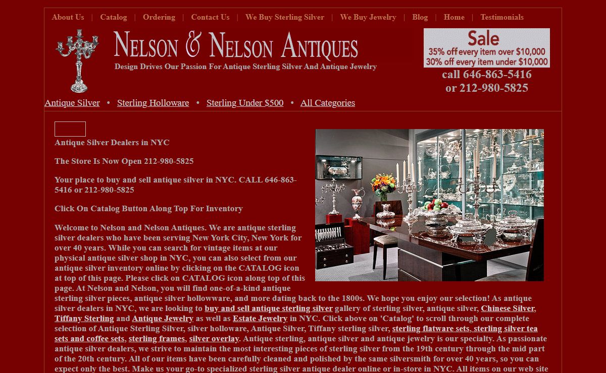 Antique Silver Dealers in NYC | Nelson and Nelson Antiques