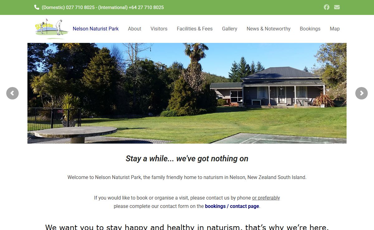 Nelson Naturist Park. Home of naturism in Nelson, New Zealand
