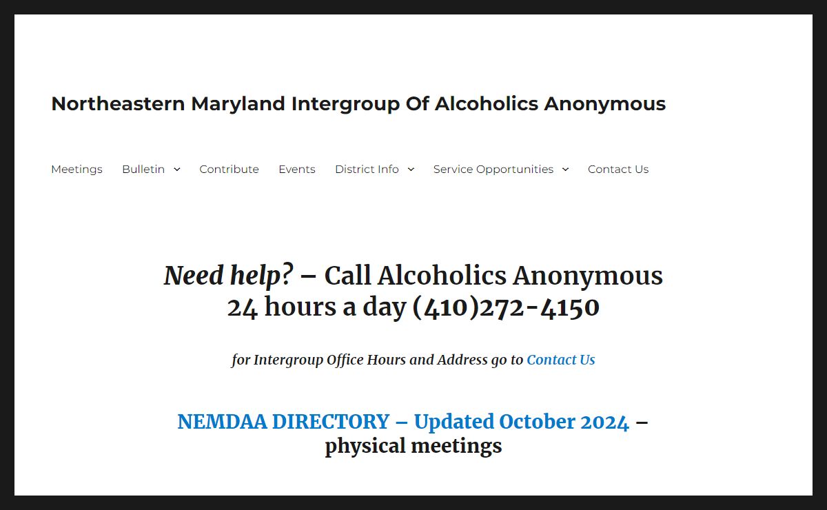 Northeastern Maryland Intergroup Of Alcoholics Anonymous