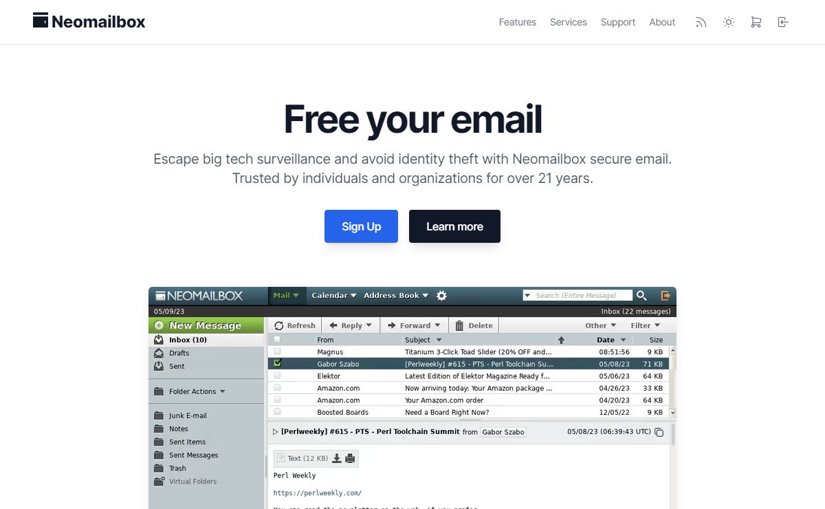 Neomailbox — Offshore Secure Email | Private Web Surfing