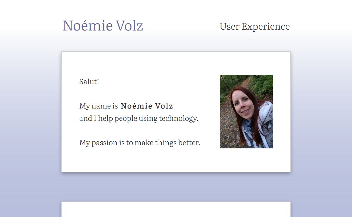 Noémie Volz - User Experience