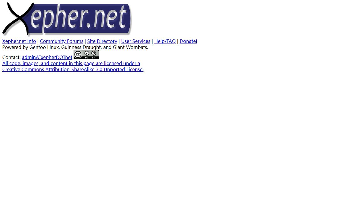 Xepher.net - Free Hosting For Free Thinkers