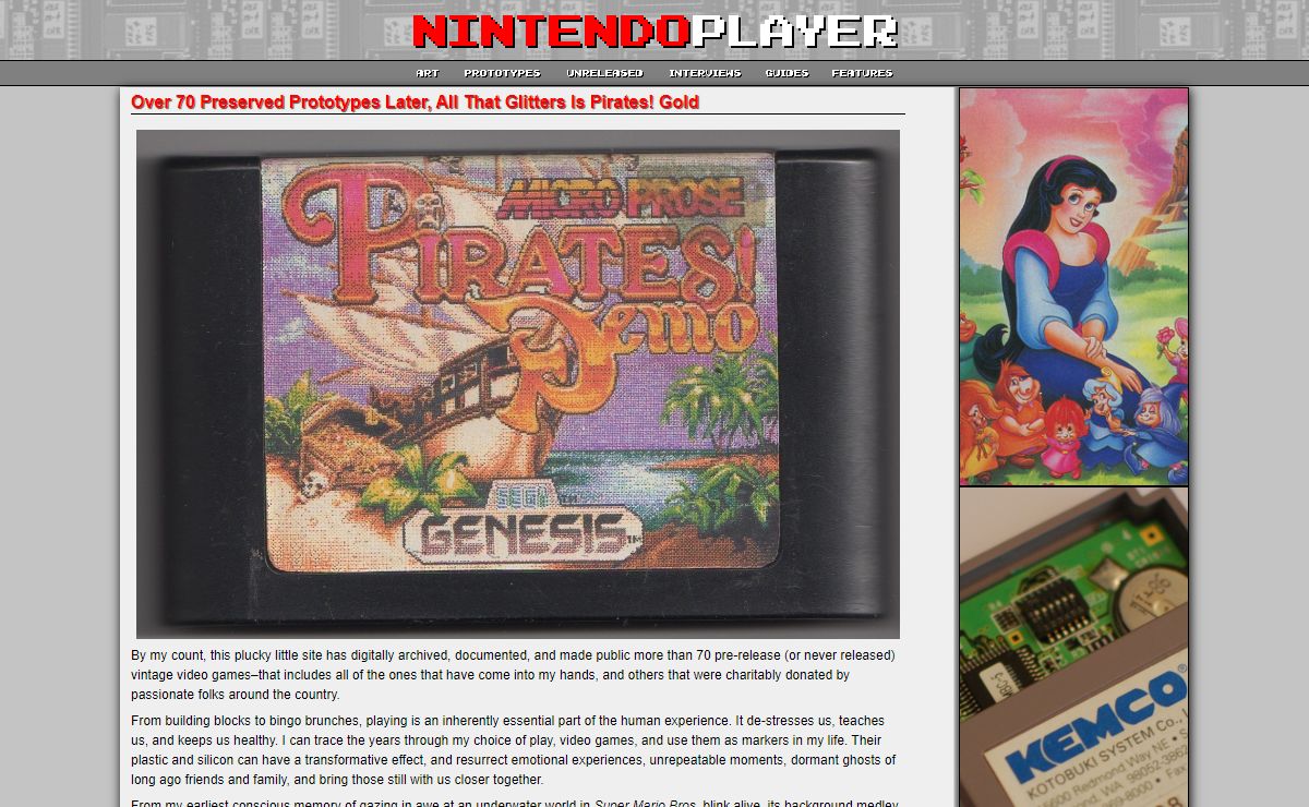 Nintendo Player – A Not-For-Profit Classic Gaming Fansite -