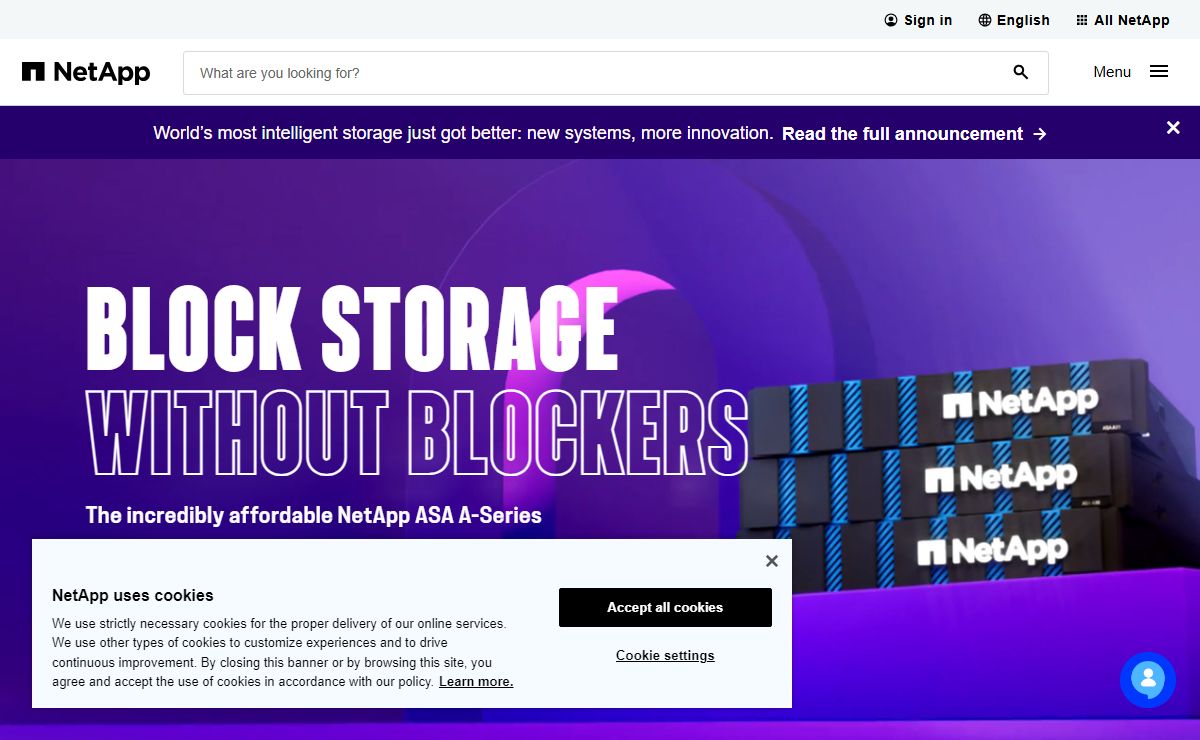 Intelligent data infrastructure for any workload | NetApp