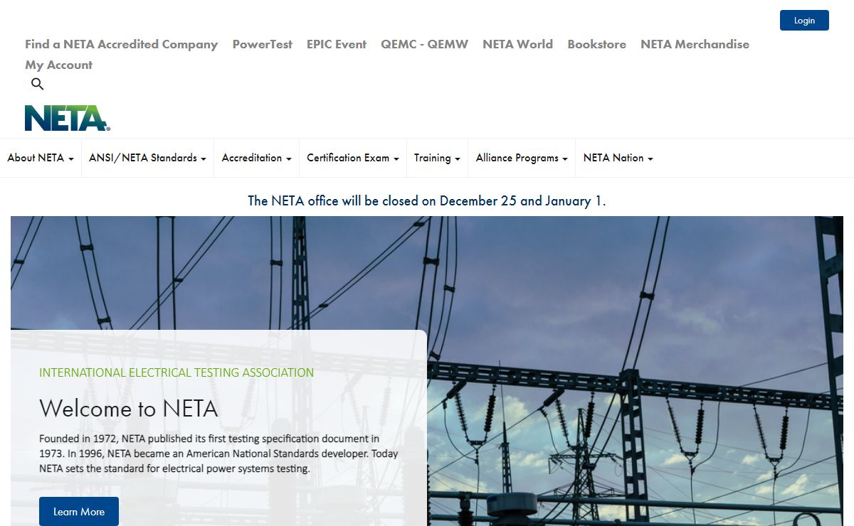 Home - InterNational Electrical Testing Association