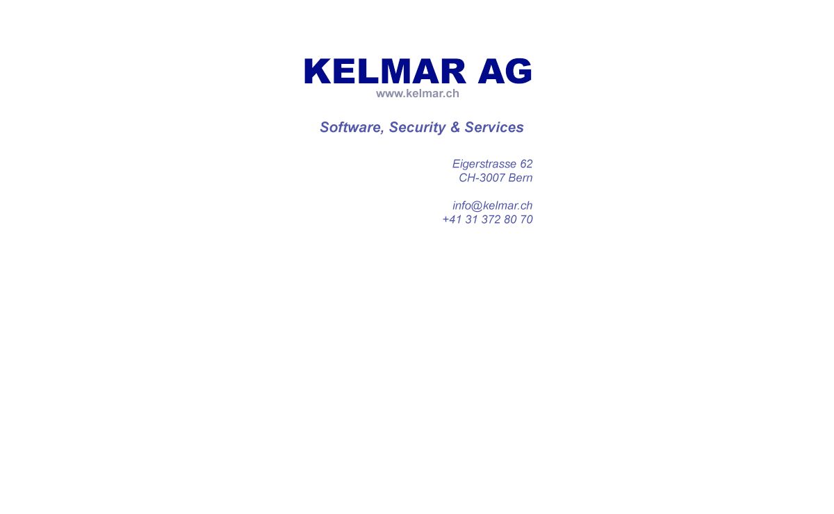 KELMAR Software Security Services Bern