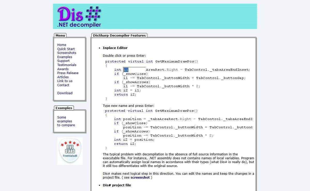 Dis# - .NET decompiler