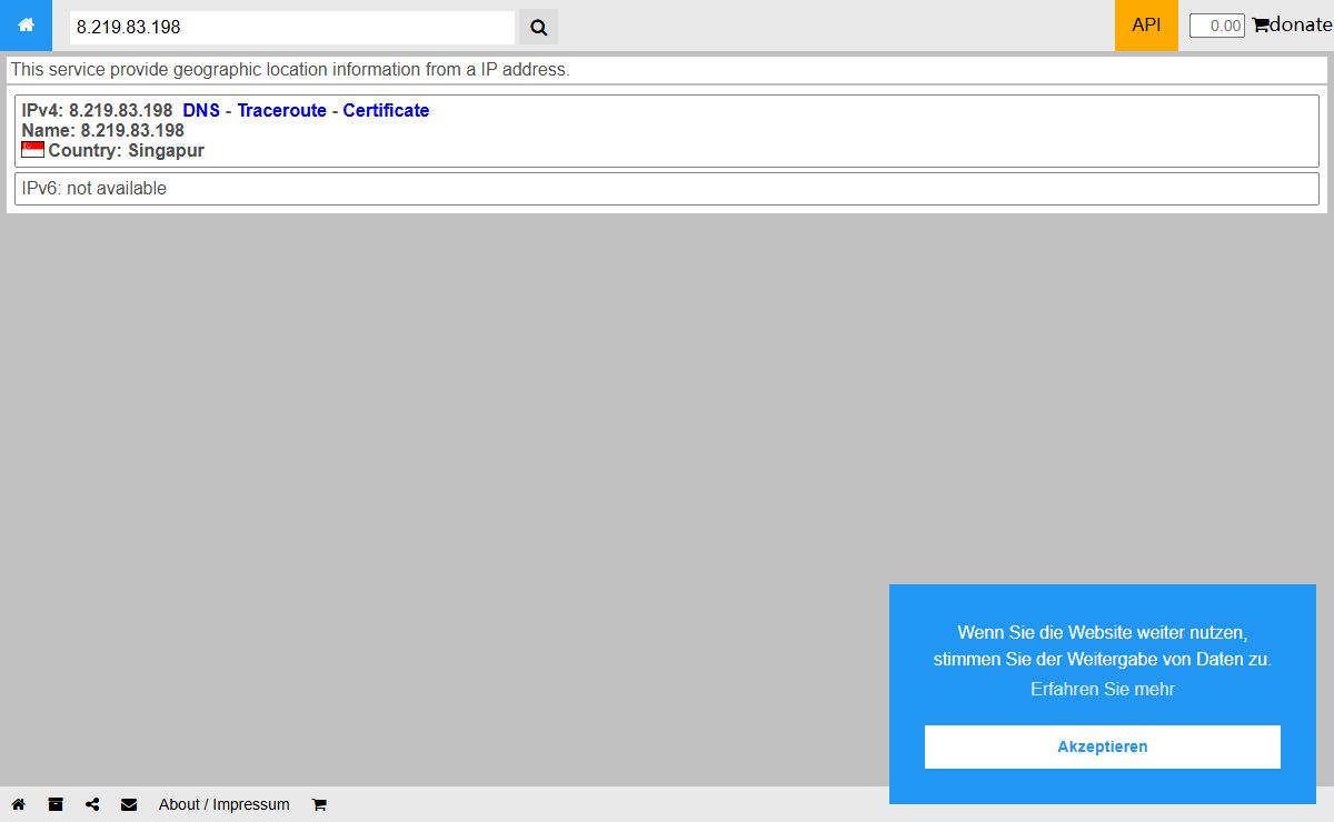 NetIP.de - Geolocation for Internet services