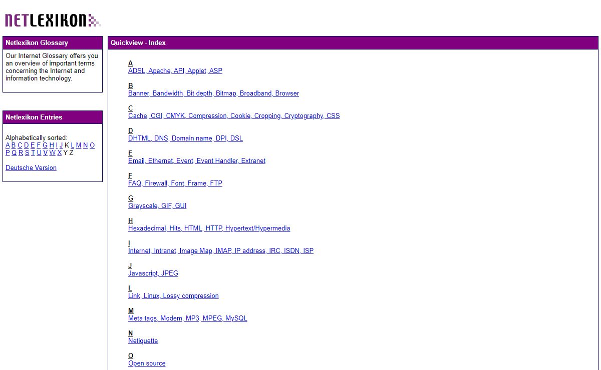 Netlexikon.org - Internet Glossary