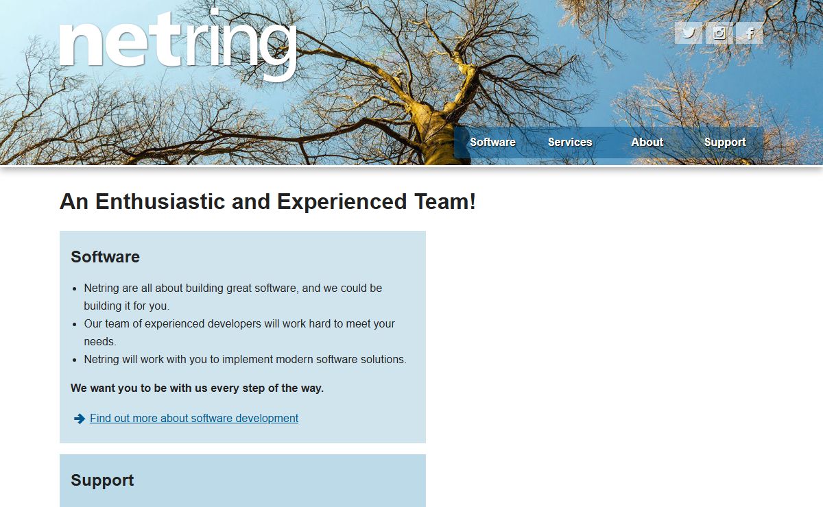 Netring Ltd - Software Development - Wales - UK
