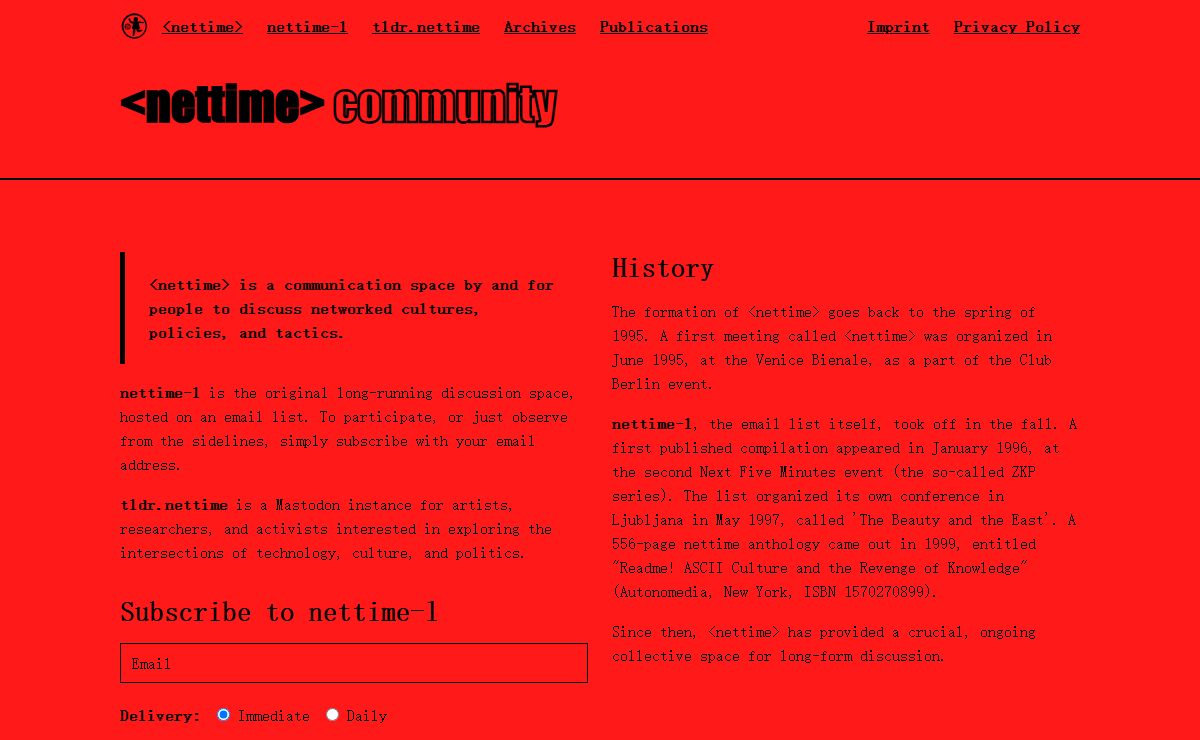<nettime> community