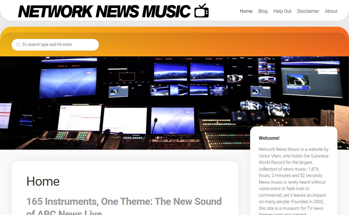 Network News Music – Appreciating news theme music.