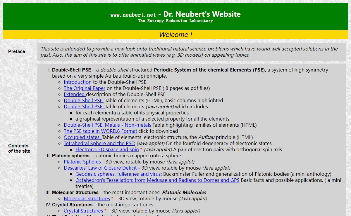 Dr. Neubert's Website: Welcome! Entropy Reduction Laboratory