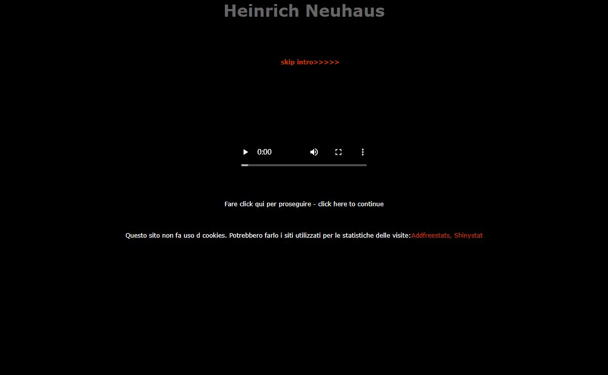 Heinrich Neuhaus Web Site